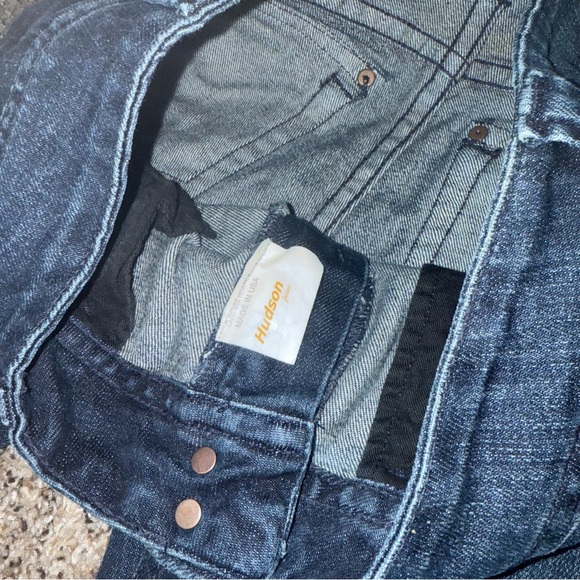 HUDSON Y2K Dark Blue Wash Low Rise Flare Bootcut Denim Jeans Women’s Size 30 - Picture 11 of 12